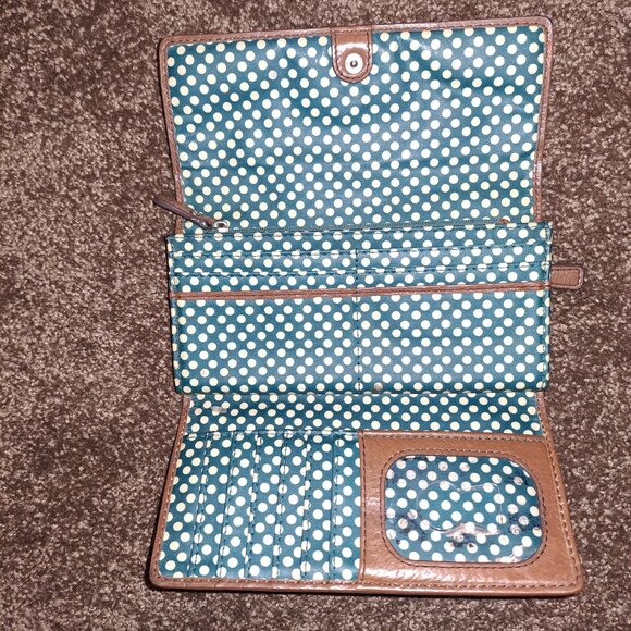 Fossil Key-Per Coated Canvas Wallet with Orange Fruit and Floral Pattern - Picture 6 of 8